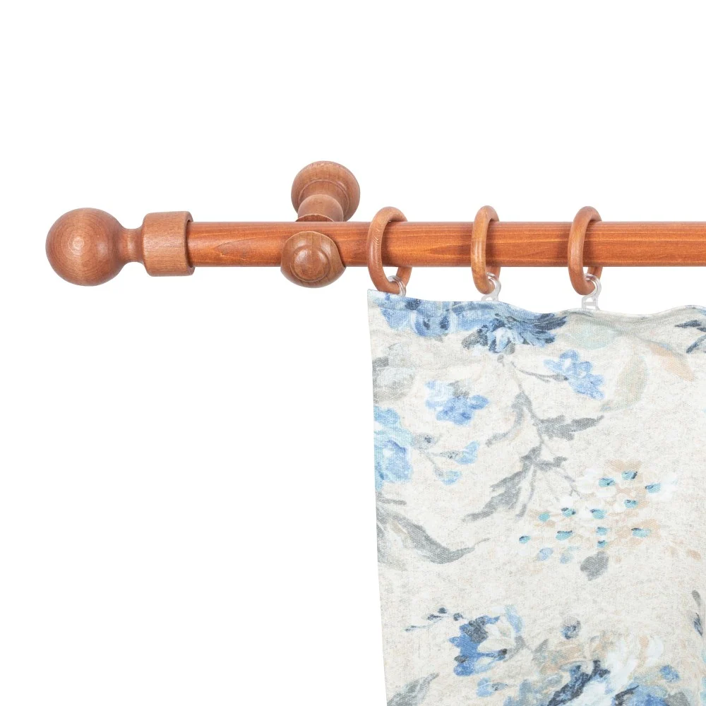 Galerie simpla lemn masiv Giro, consola clasica, nuanta cires, 360 cm - KIT COMPLET