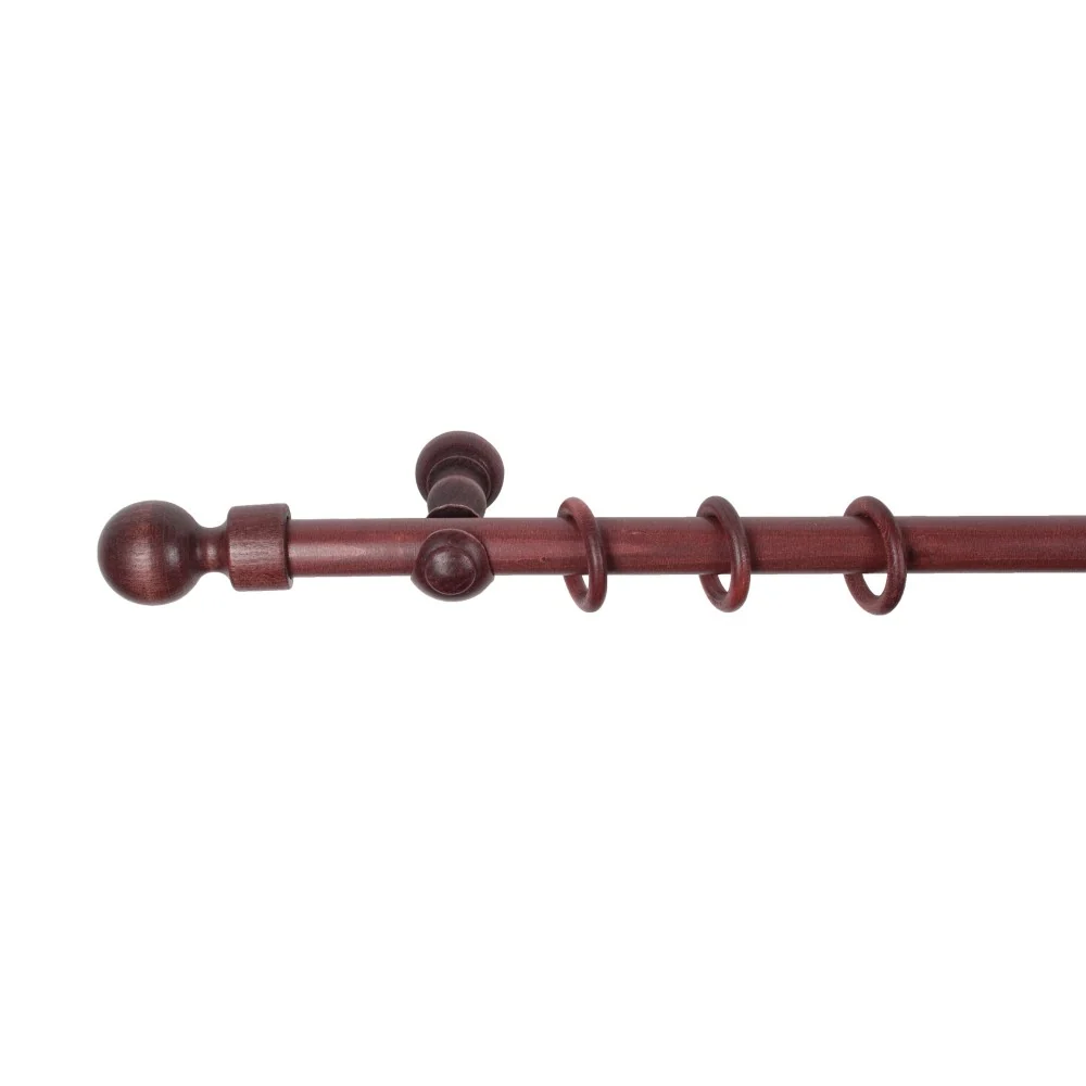 Galerie simpla lemn masiv Giro, consola clasica, nuanta mahon, 180 cm - KIT COMPLET