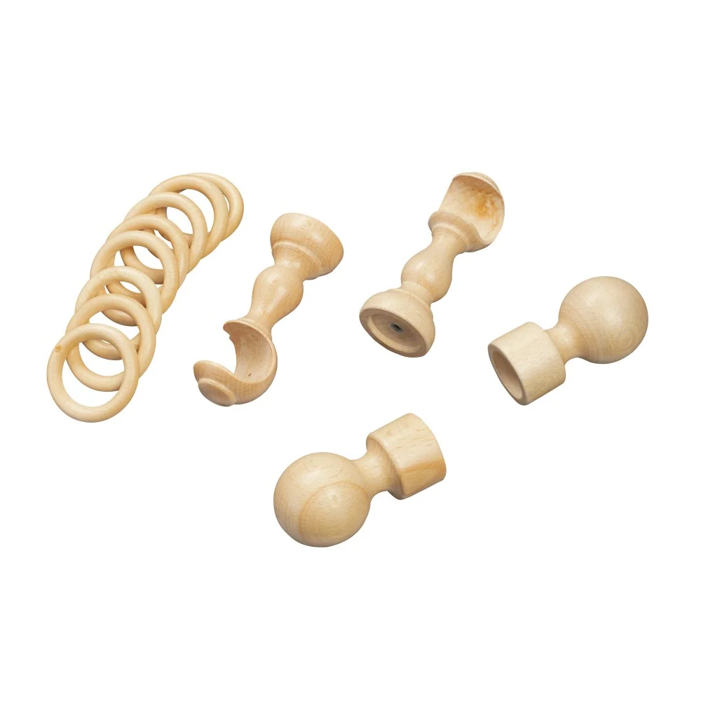 Galerie simpla lemn masiv Giro, consola clasica, nuanta natur, 160 cm - KIT COMPLET