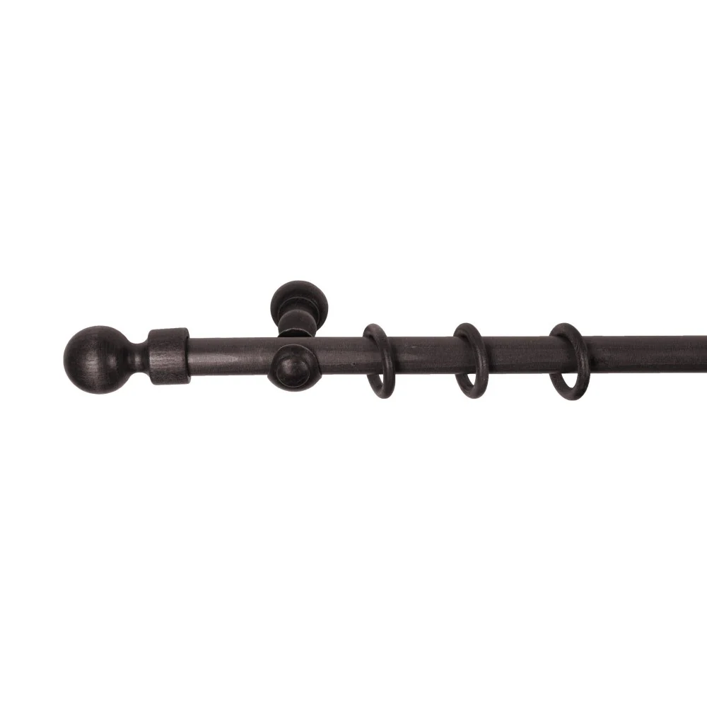 Galerie simpla lemn masiv Giro, consola clasica, nuanta wenge, 280 cm - KIT COMPLET