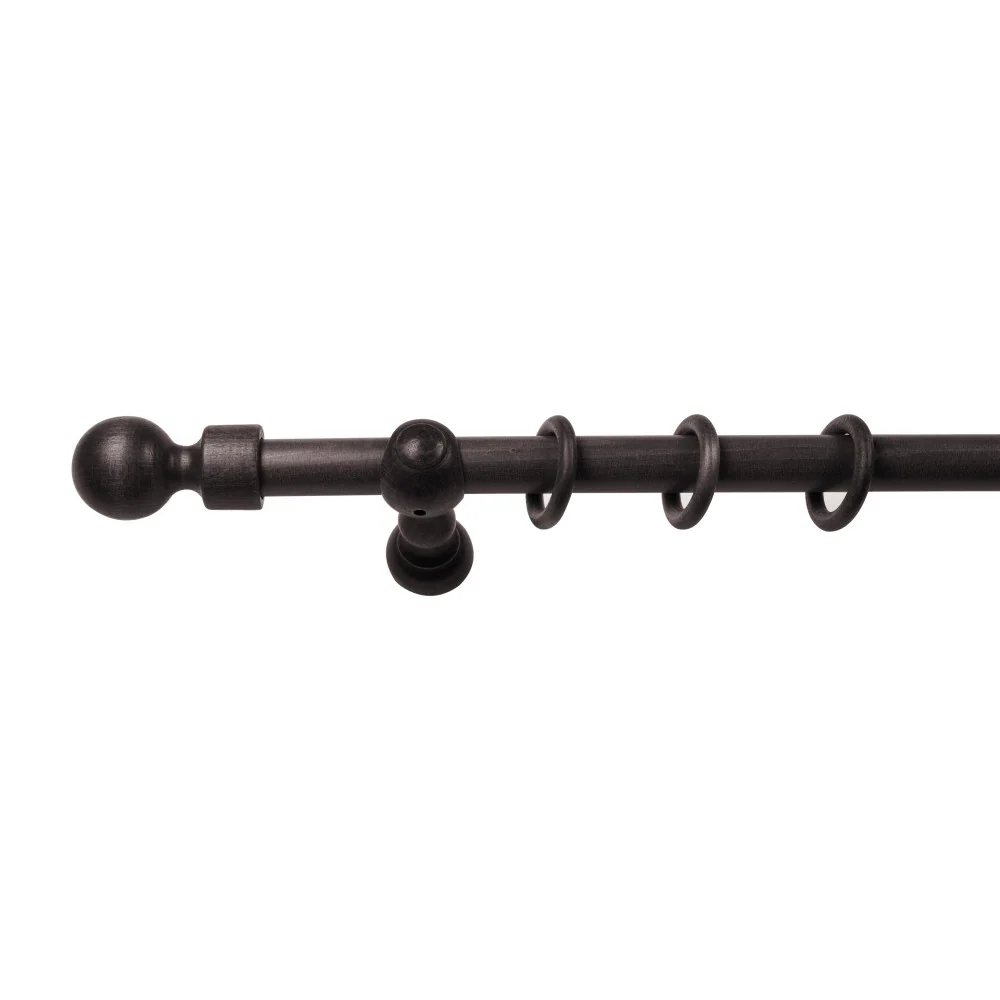 Galerie simpla lemn masiv Giro, consola clasica, nuanta wenge, 280 cm - KIT COMPLET