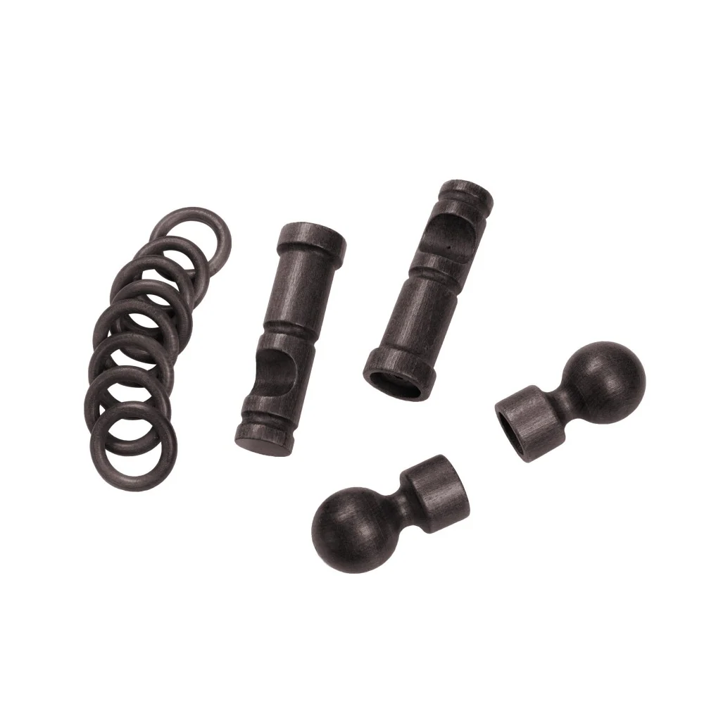 Galerie simpla lemn masiv Giro, consola moderna, nuanta wenge, 300 cm - KIT COMPLET