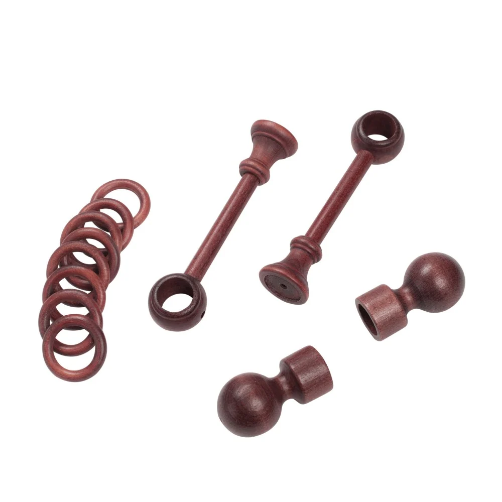 Galerie simpla lemn masiv Giro, consola standard, nuanta mahon, 140 cm - KIT COMPLET