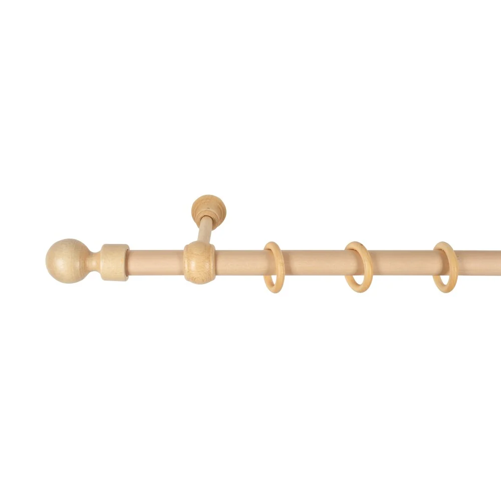 Galerie simpla lemn masiv Giro, consola standard, nuanta natur, 320 cm - KIT COMPLET
