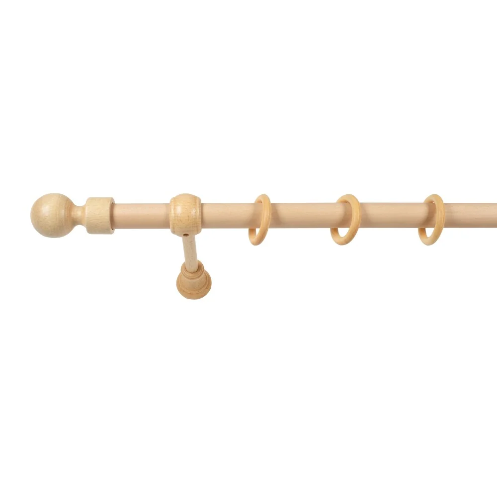 Galerie simpla lemn masiv Giro, consola standard, nuanta natur, 320 cm - KIT COMPLET