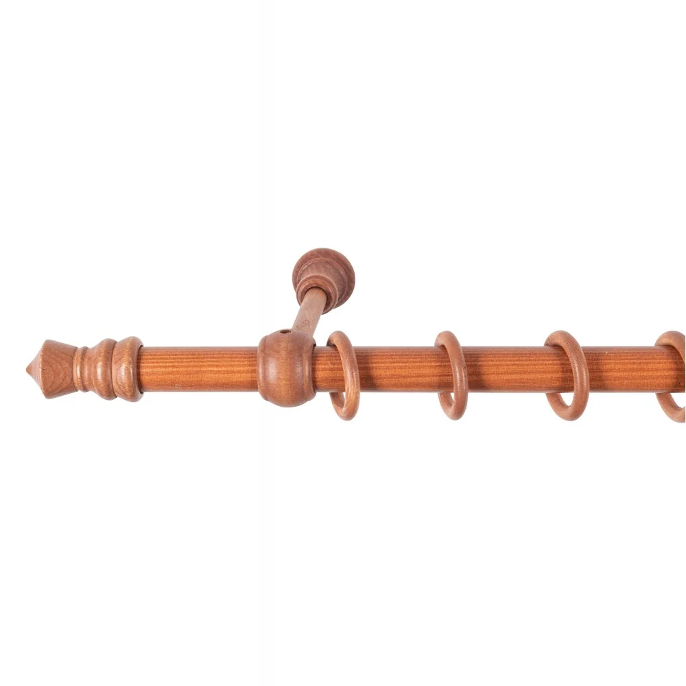 Galerie simpla lemn masiv King, consola standard, nuanta cires, 160 cm - KIT COMPLET