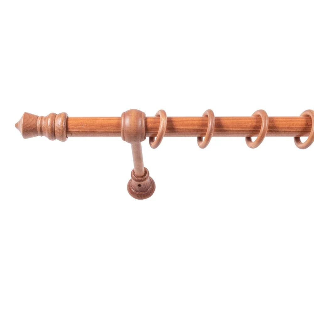 Galerie simpla lemn masiv King, consola standard, nuanta cires, 300 cm - KIT COMPLET