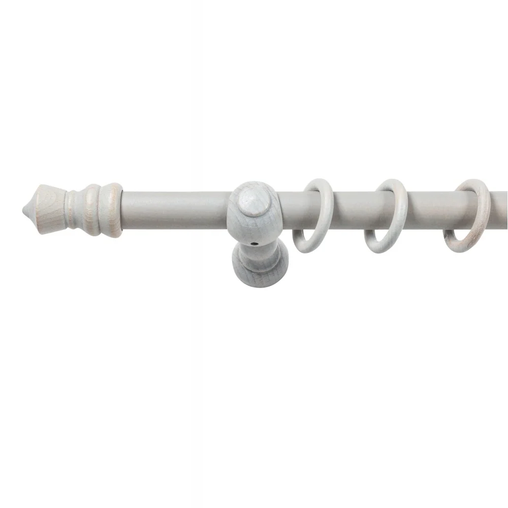 Galerie simpla lemn masiv King, consola clasica, nuanta gri-antic, 300 cm - KIT COMPLET