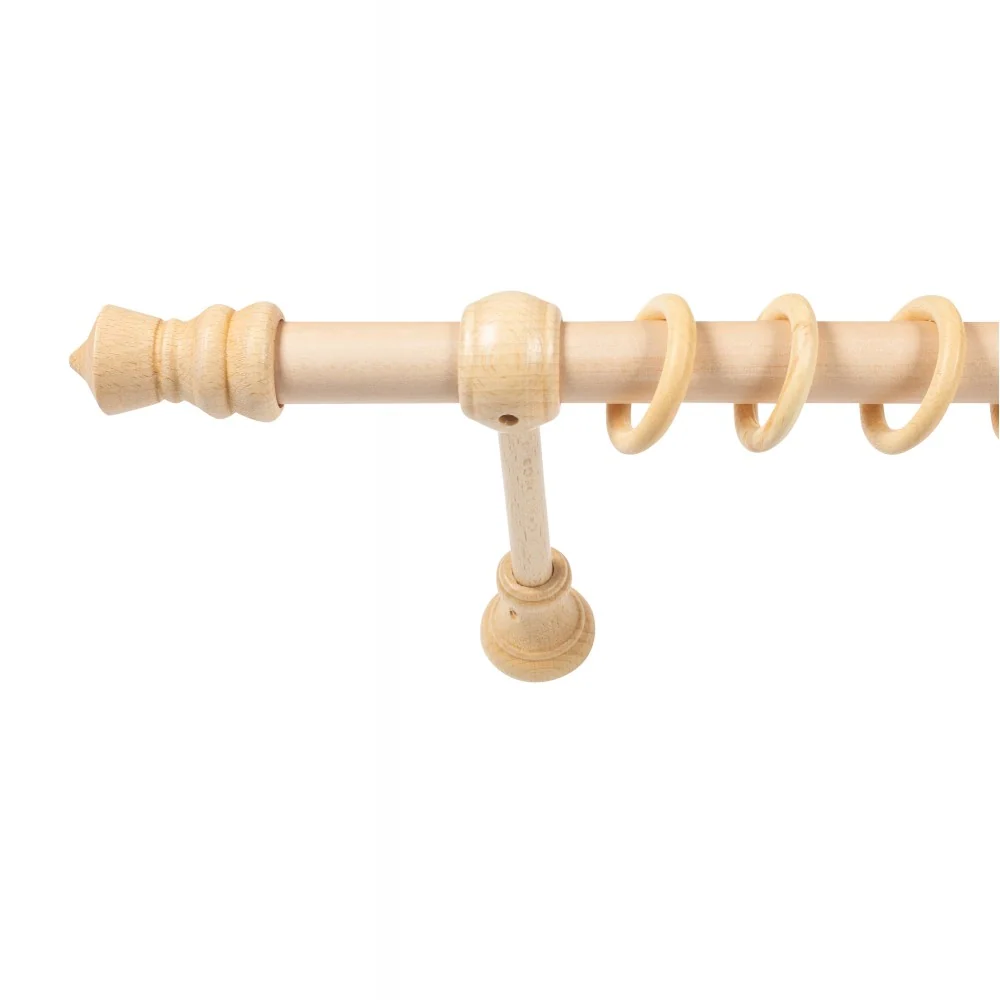 Galerie simpla lemn masiv King, consola standard, nuanta natur, 400 cm - KIT COMPLET