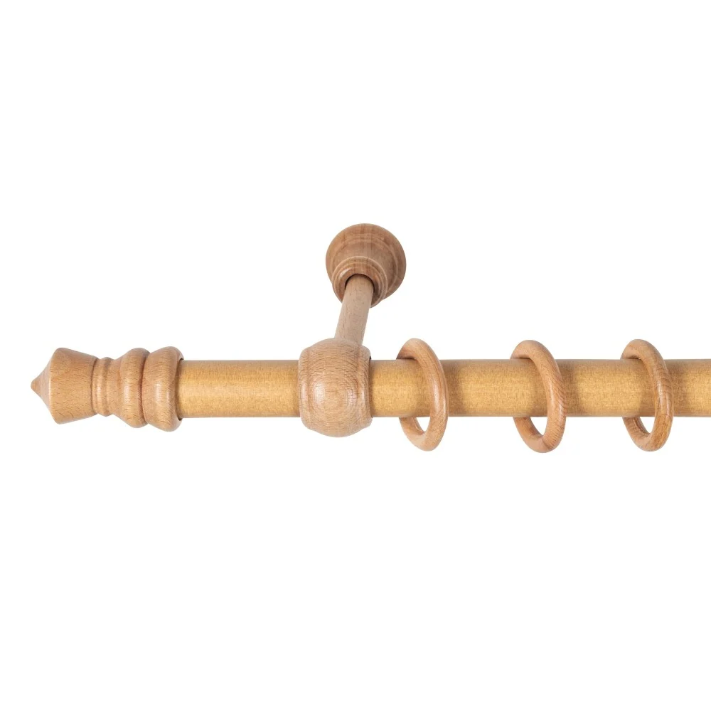 Galerie simpla lemn masiv King, consola standard, nuanta stejar, 240 cm - KIT COMPLET