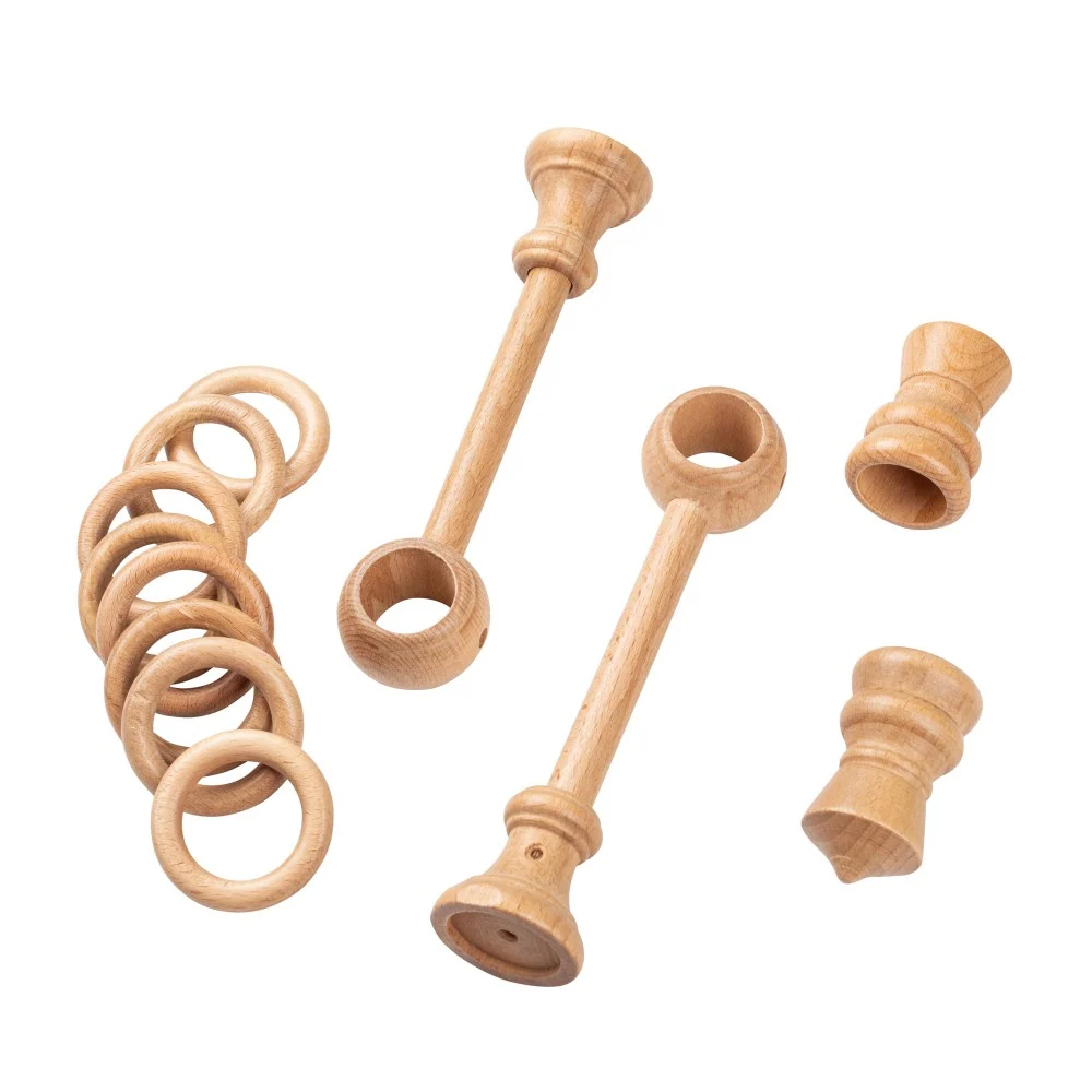 Galerie simpla lemn masiv King, consola standard, nuanta stejar, 240 cm - KIT COMPLET