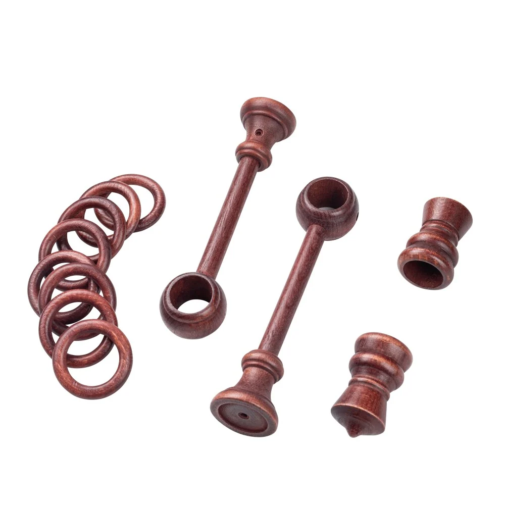 Galerie simpla lemn masiv King, consola standard, nuanta mahon, 360 cm - KIT COMPLET
