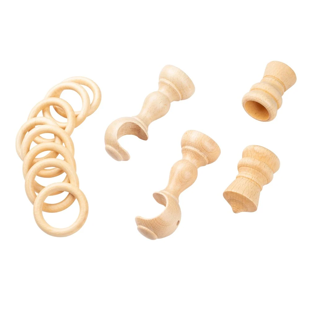 Galerie simpla lemn masiv King, consola clasica, nuanta natur, 180 cm - KIT COMPLET