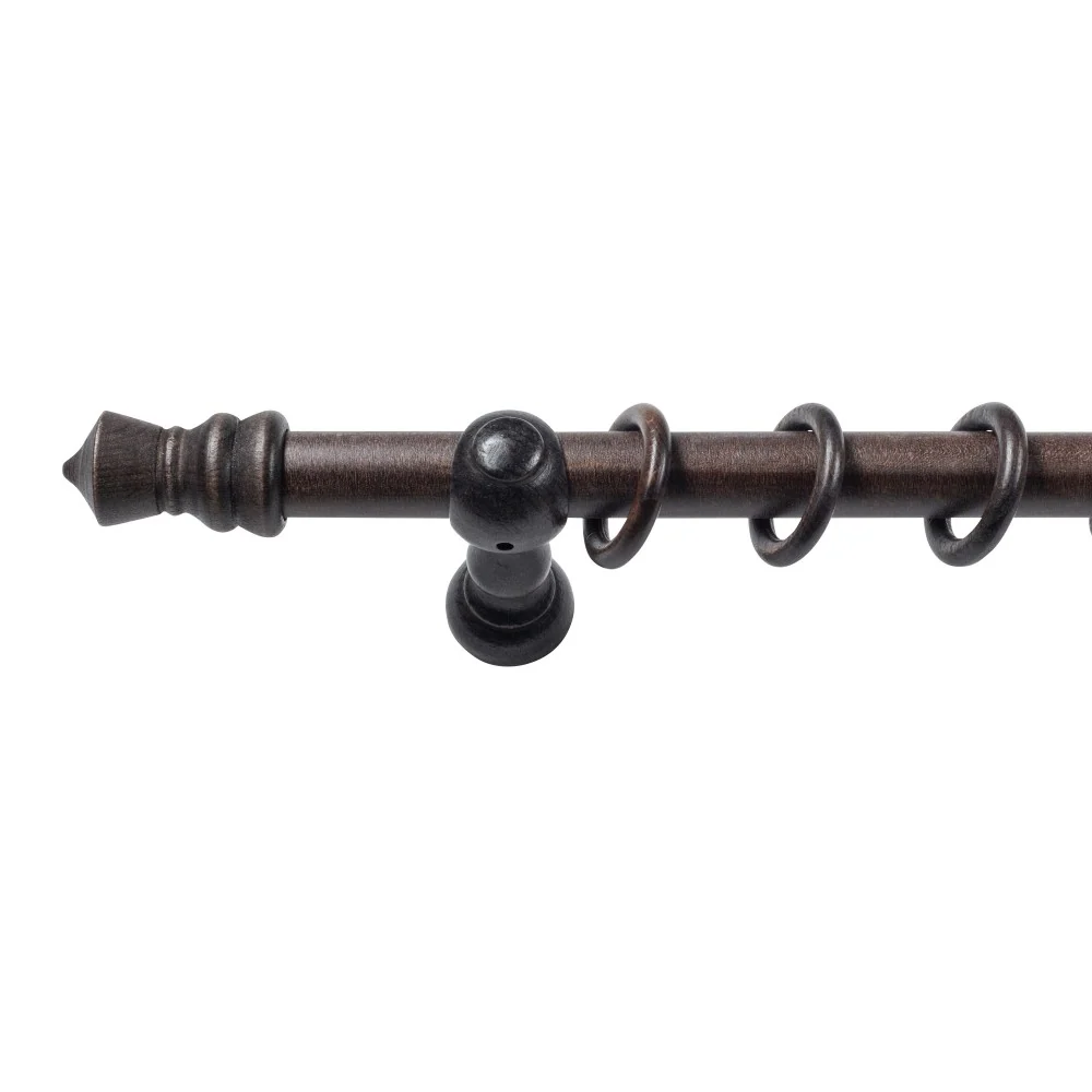 Galerie simpla lemn masiv King, consola clasica, nuanta wenge, 160 cm - KIT COMPLET