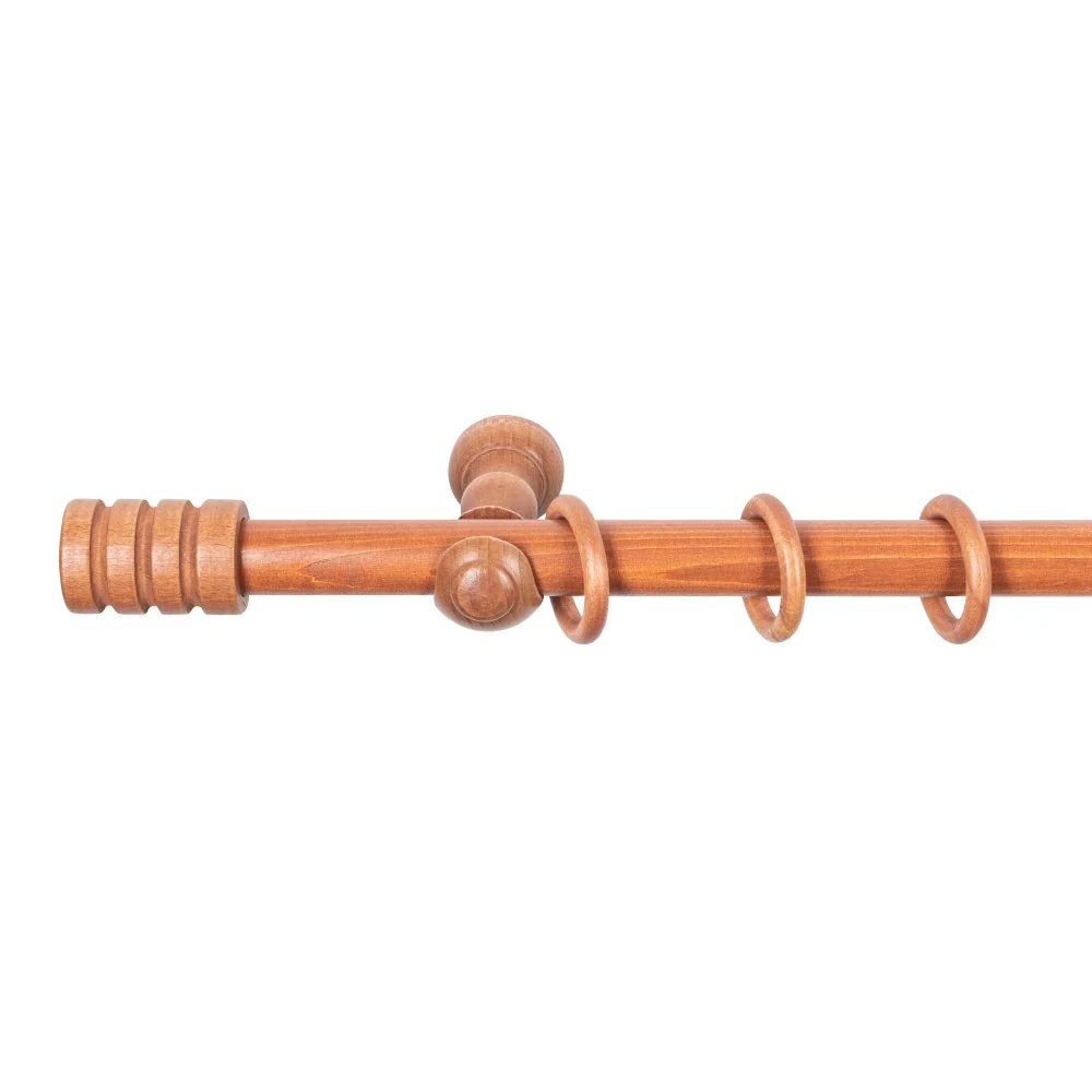 Galerie simpla lemn masiv Pisa, consola clasica, nuanta cires, 140 cm - KIT COMPLET
