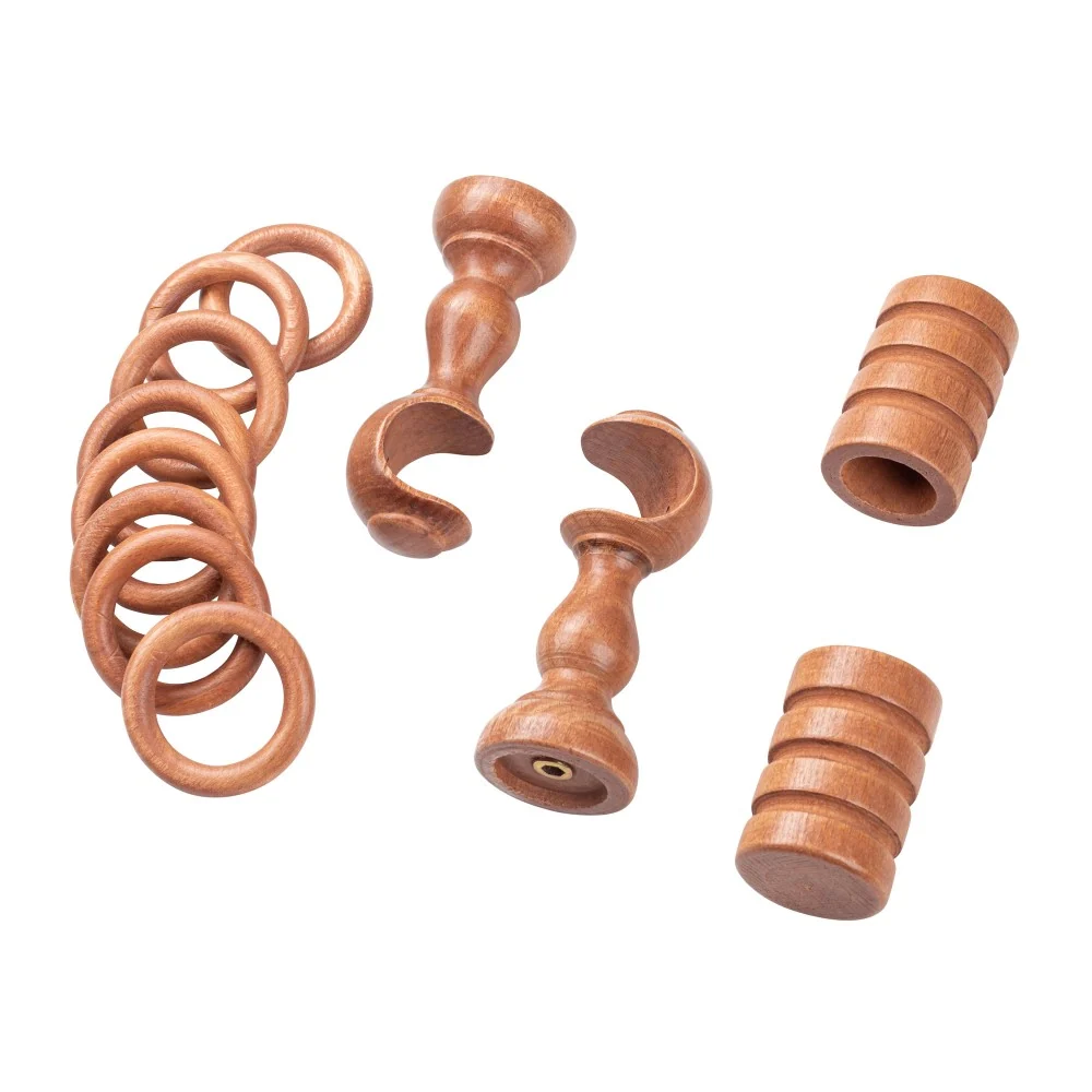 Galerie simpla lemn masiv Pisa, consola clasica, nuanta cires, 140 cm - KIT COMPLET