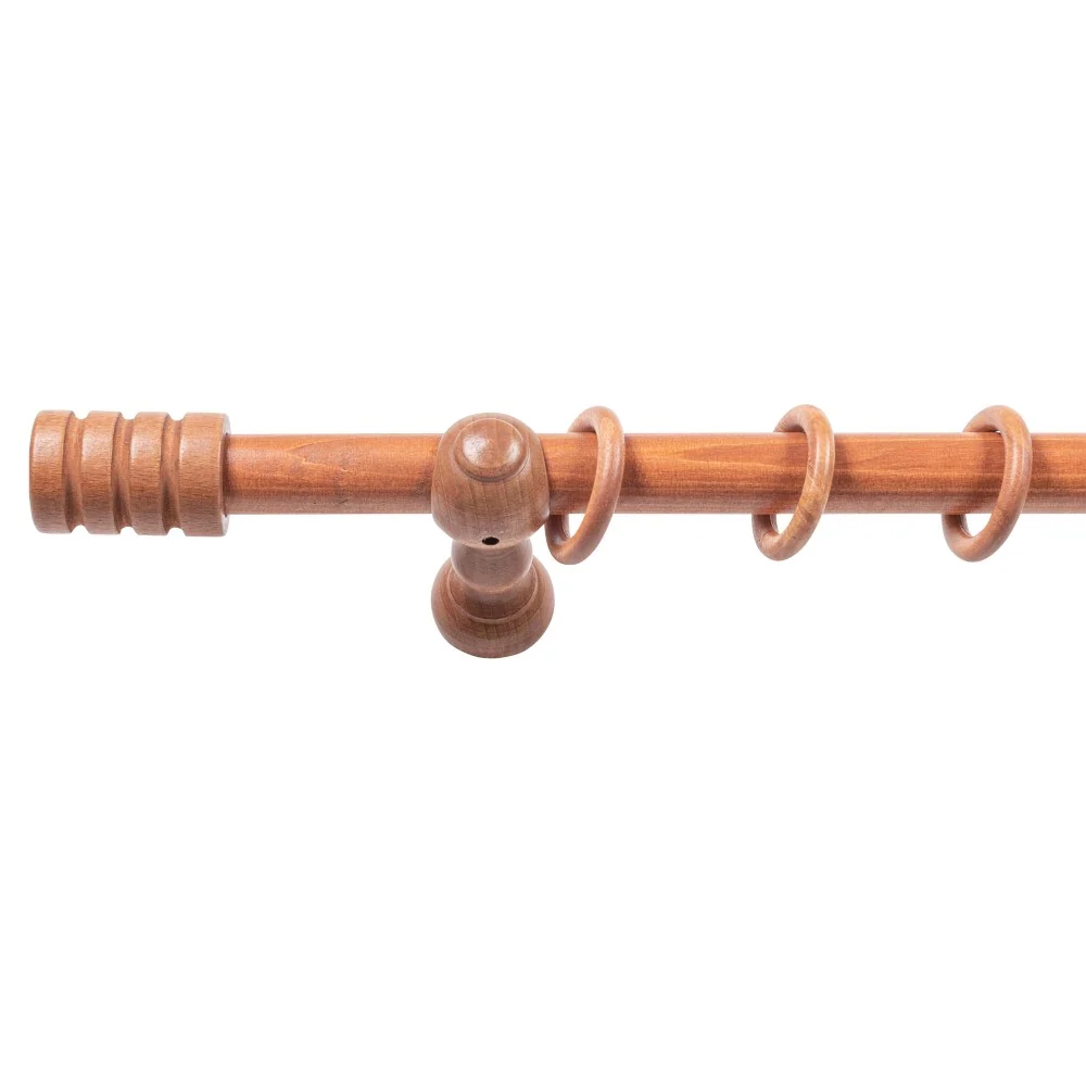 Galerie simpla lemn masiv Pisa, consola clasica, nuanta cires, 280 cm - KIT COMPLET