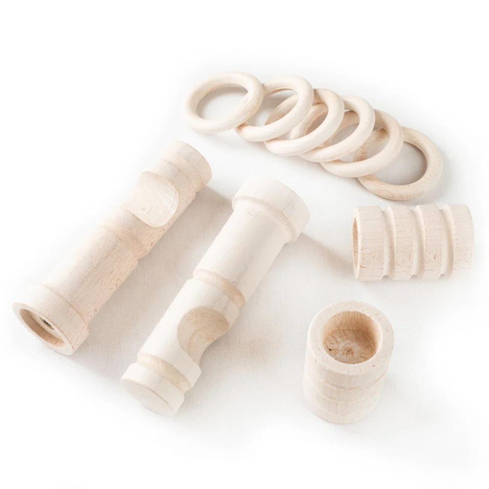 Galerie simpla lemn masiv Pisa, consola moderna, nuanta alb-antic, 400 cm - KIT COMPLET