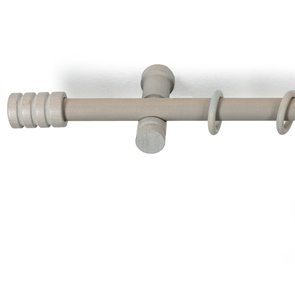 Galerie simpla lemn masiv Pisa, consola moderna, nuanta gri-antic, 280 cm - KIT COMPLET