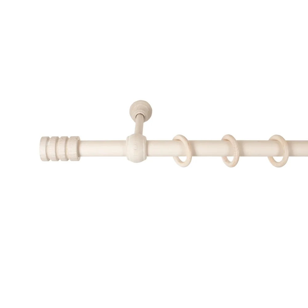 Galerie simpla lemn masiv Pisa, consola standard, nuanta alb-antic, 400 cm - KIT COMPLET