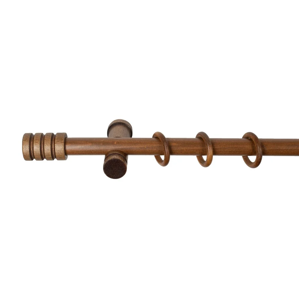 Galerie simpla lemn masiv Pisa, consola moderna, nuanta nuc, 300 cm - KIT COMPLET