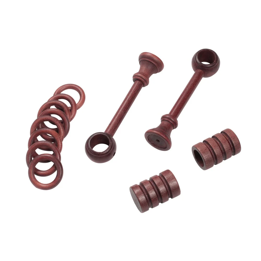 Galerie simpla lemn masiv Pisa, consola standard, nuanta mahon, 180 cm - KIT COMPLET