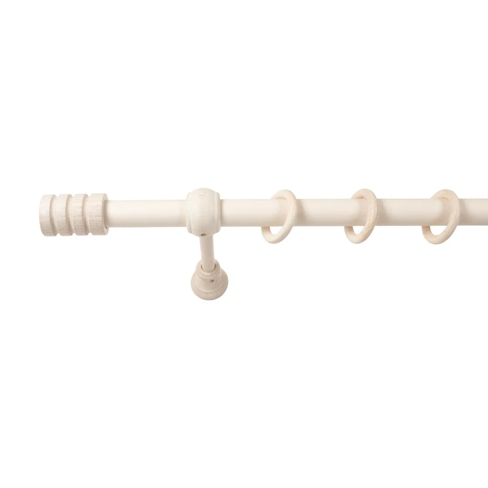 Galerie simpla lemn masiv Pisa, consola standard, nuanta alb-antic, 320 cm - KIT COMPLET