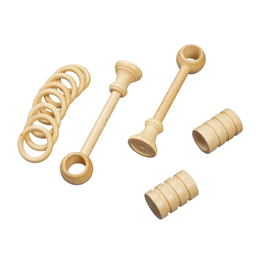 Galerie simpla lemn masiv Pisa, consola standard, nuanta natur, 400 cm - KIT COMPLET
