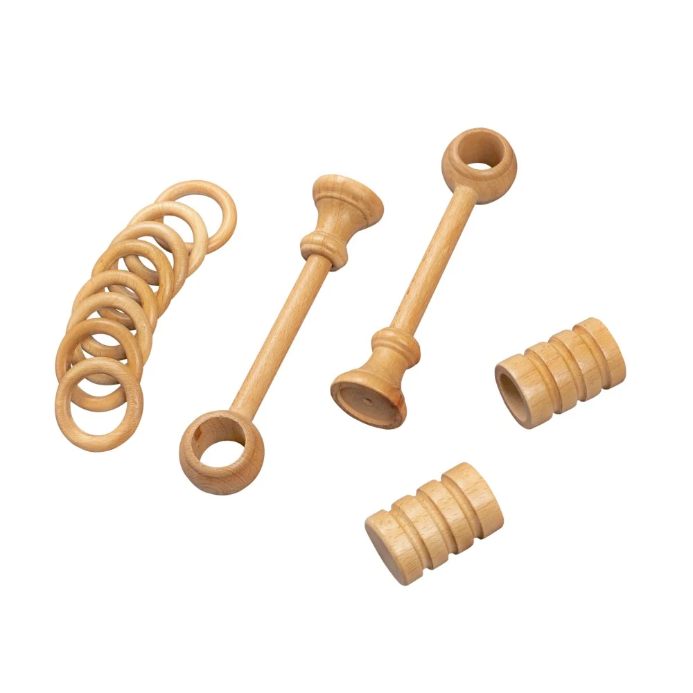 Galerie simpla lemn masiv Pisa, consola standard, nuanta stejar, 260 cm - KIT COMPLET