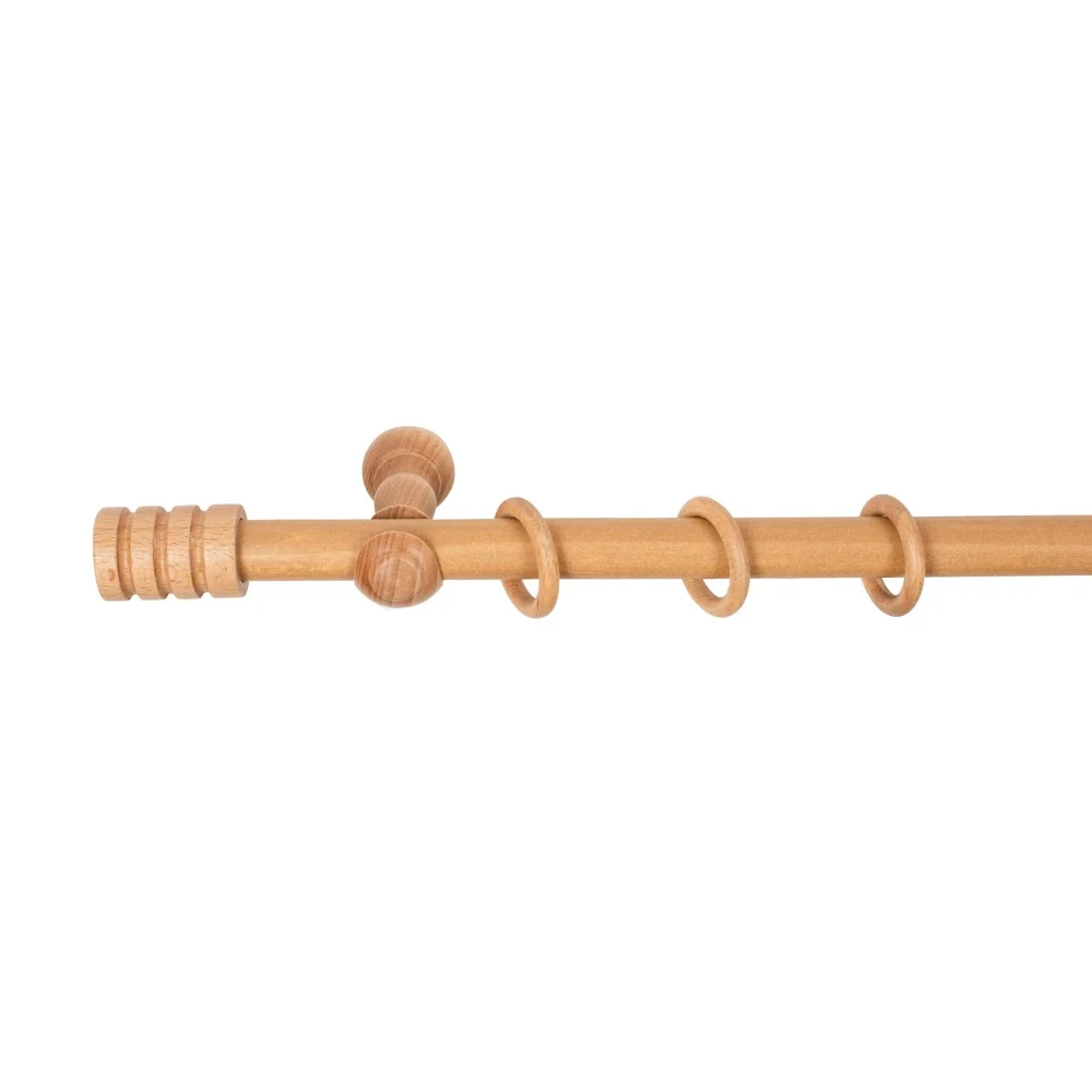 Galerie simpla lemn masiv Pisa, consola clasica, nuanta stejar, 120 cm - KIT COMPLET