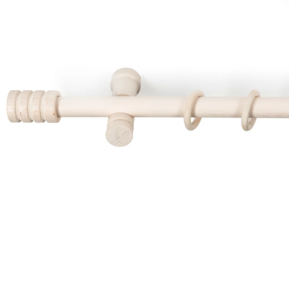 Galerie simpla lemn masiv Pisa, consola moderna, nuanta alb-antic, 140 cm - KIT COMPLET