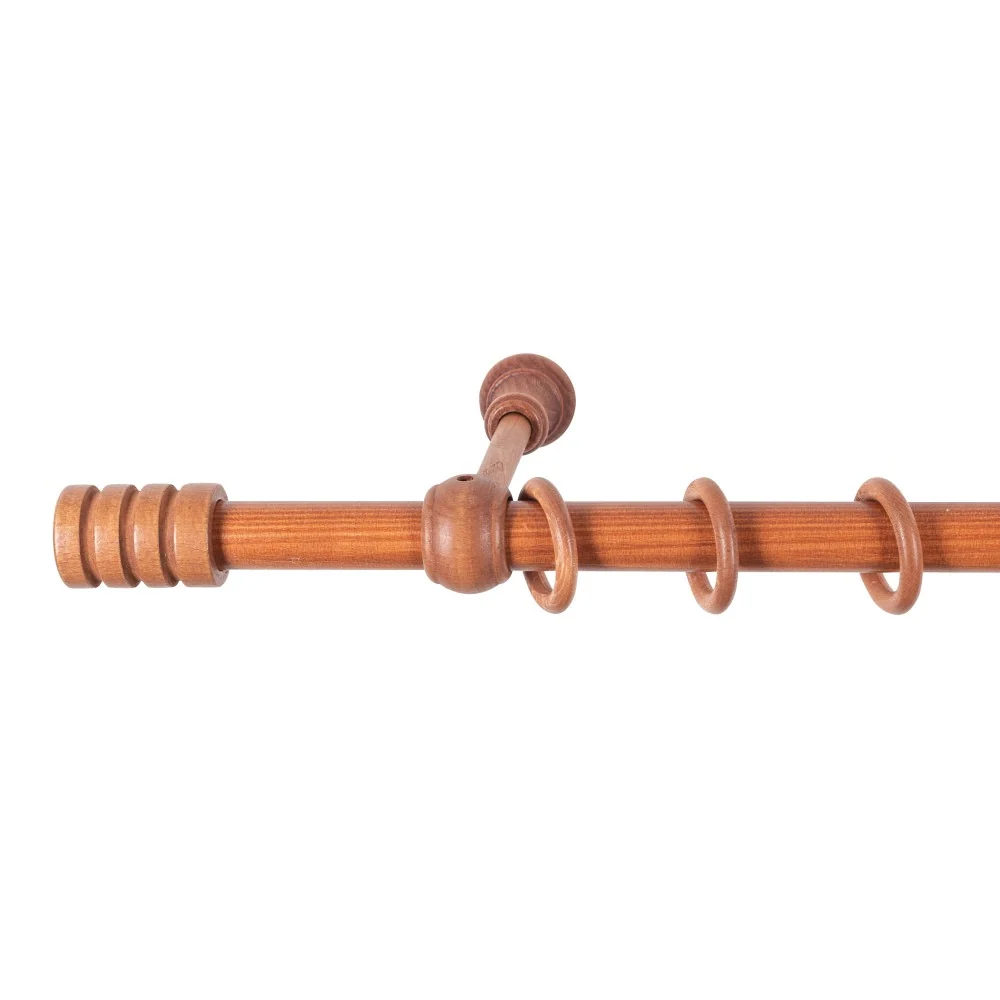 Galerie simpla lemn masiv Pisa, consola standard, nuanta cires, 400 cm - KIT COMPLET