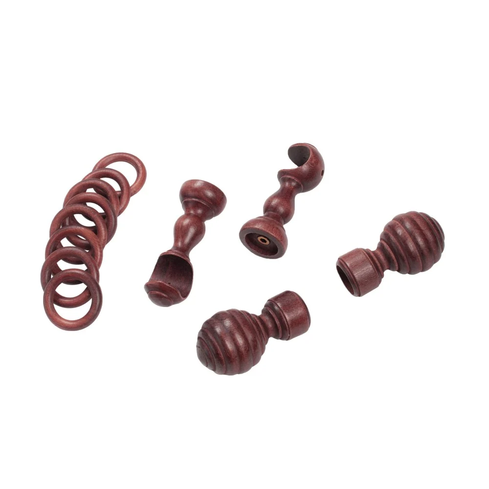 Galerie simpla lemn masiv Regal, consola clasica, nuanta mahon, 160 cm - KIT COMPLET