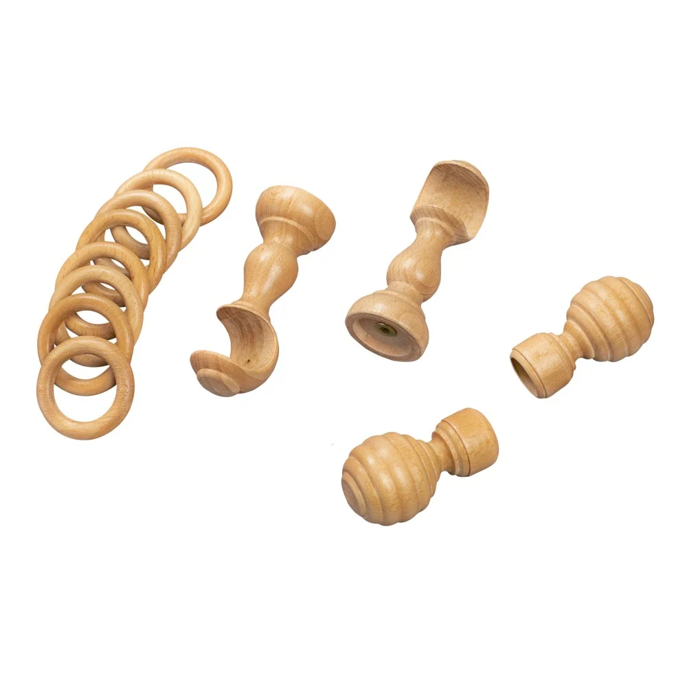 Galerie simpla lemn masiv Regal, consola clasica, nuanta stejar, 220 cm - KIT COMPLET