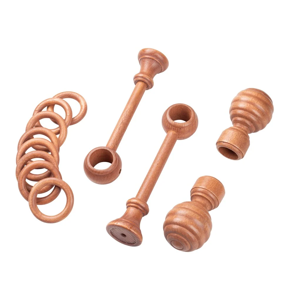 Galerie simpla lemn masiv Regal, consola standard, nuanta cires, 140 cm - KIT COMPLET