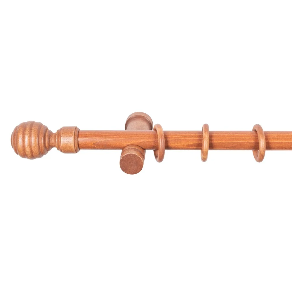 Galerie simpla lemn masiv Regal, consola moderna, nuanta cires, 220 cm - KIT COMPLET