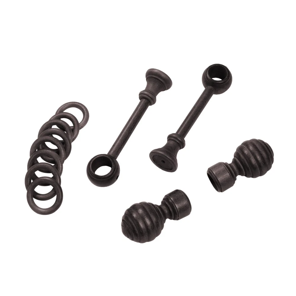 Galerie simpla lemn masiv Regal, consola standard, nuanta wenge, 120 cm - KIT COMPLET
