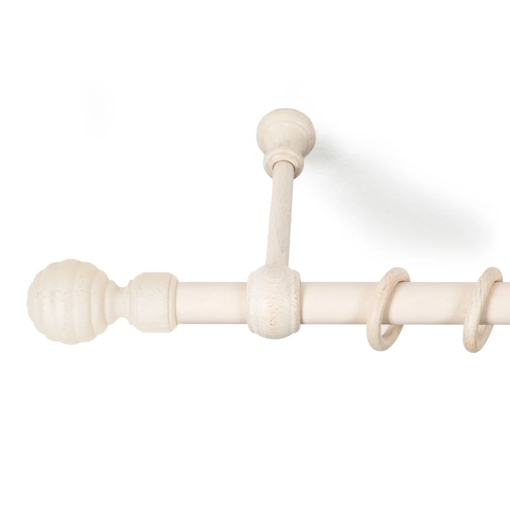 Galerie simpla lemn masiv Regal, consola standard, nuanta alb-antic, 220 cm - KIT COMPLET