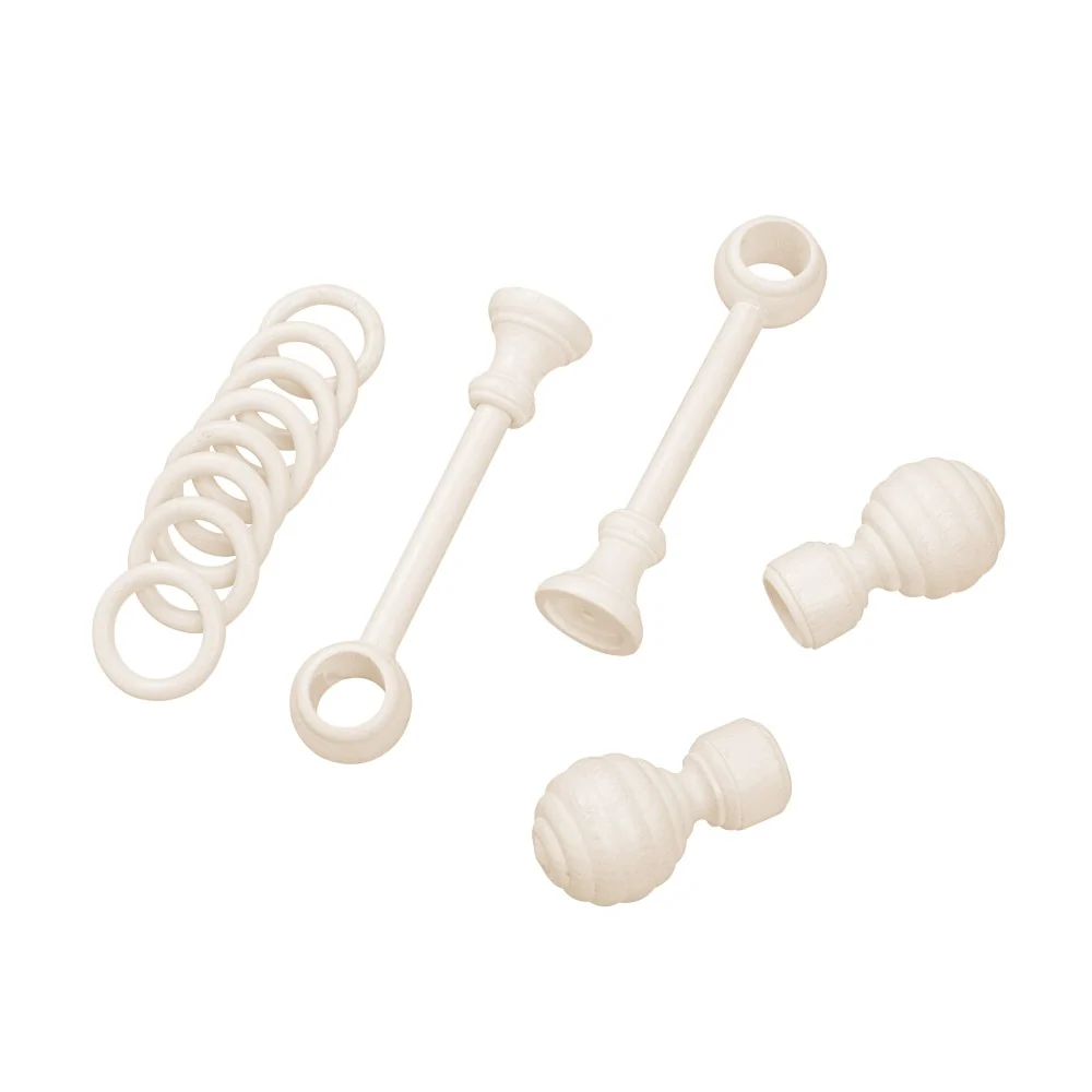 Galerie simpla lemn masiv Regal, consola standard, nuanta alb-antic, 360 cm - KIT COMPLET