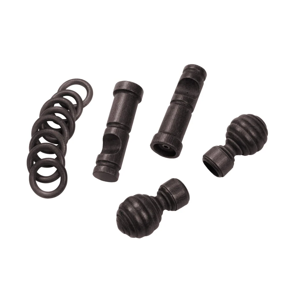 Galerie simpla lemn masiv Regal, consola moderna, nuanta wenge, 220 cm - KIT COMPLET