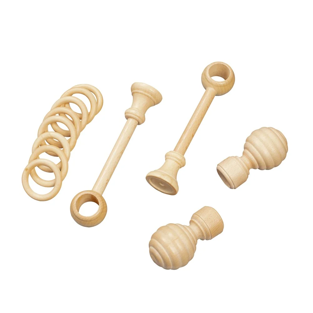 Galerie simpla lemn masiv Regal, consola standard, nuanta natur, 220 cm - KIT COMPLET