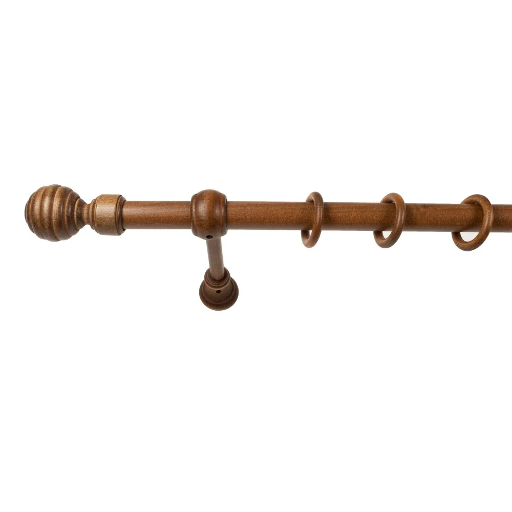 Galerie simpla lemn masiv Regal, consola standard, nuanta nuc, 120 cm - KIT COMPLET