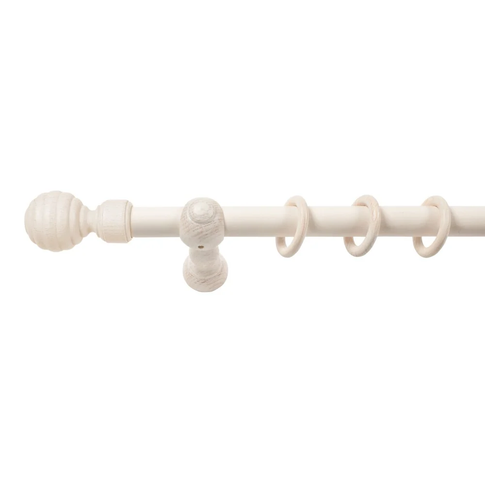Galerie simpla lemn masiv Regal, consola clasica, nuanta alb-antic, 320 cm - KIT COMPLET