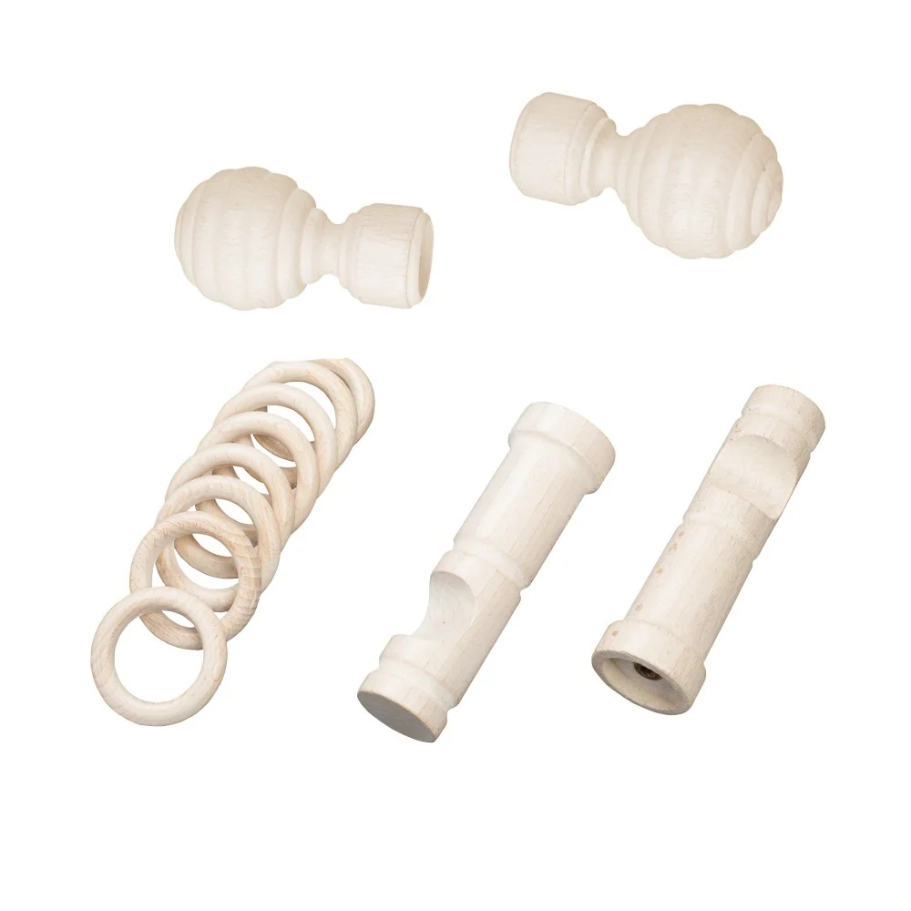 Galerie simpla lemn masiv Regal, consola moderna, nuanta alb-antic, 220 cm - KIT COMPLET