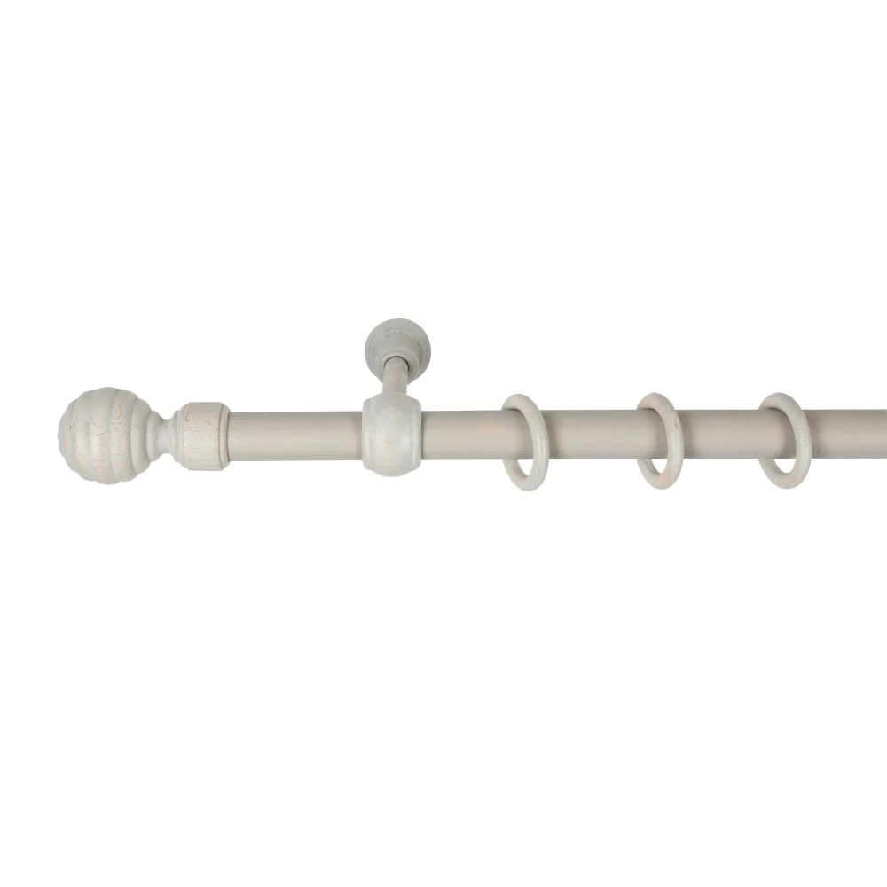 Galerie simpla lemn masiv Regal, consola standard, nuanta gri-antic, 180 cm - KIT COMPLET