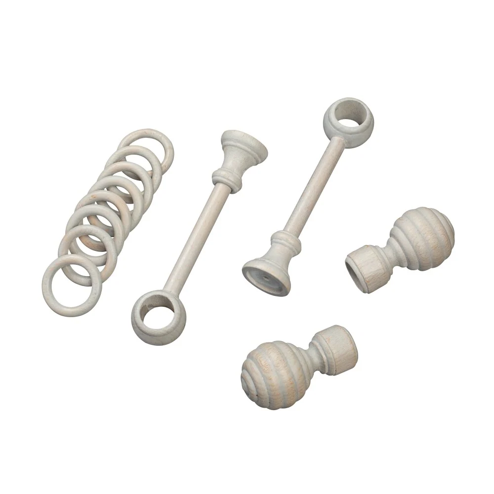 Galerie simpla lemn masiv Regal, consola standard, nuanta gri-antic, 180 cm - KIT COMPLET