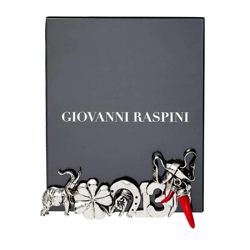 Giovanni Raspini rama amuleta din sticla 16x20cm bronz alb B0660