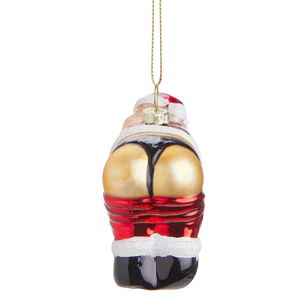 HANG ON ornament sticla Naughty Santa