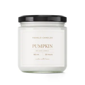 Lumânare din ceară de soia 180ml Dovleac Handmade MahaloCandles