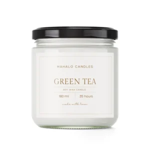 Lumânare din ceară de soia 180ml GREEN TEA Handmade MahaloCandles